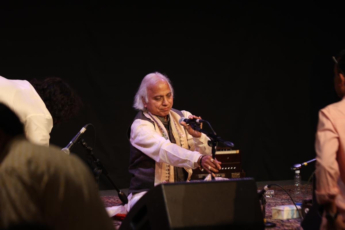 Pt. Suresh Talwalkar at NCPA’s seminar ‘Aspect of Bhakti in Indian Music Traditions’ held at NCPA’s Experimental Theatre in 2023.