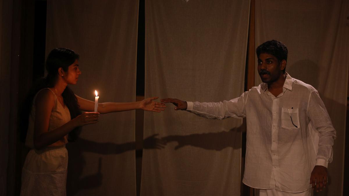 From Niyamavarthanam staged at the Multi-Lingual drama festival, organised by Bharatiya Vidya Bhavan, Chennai.