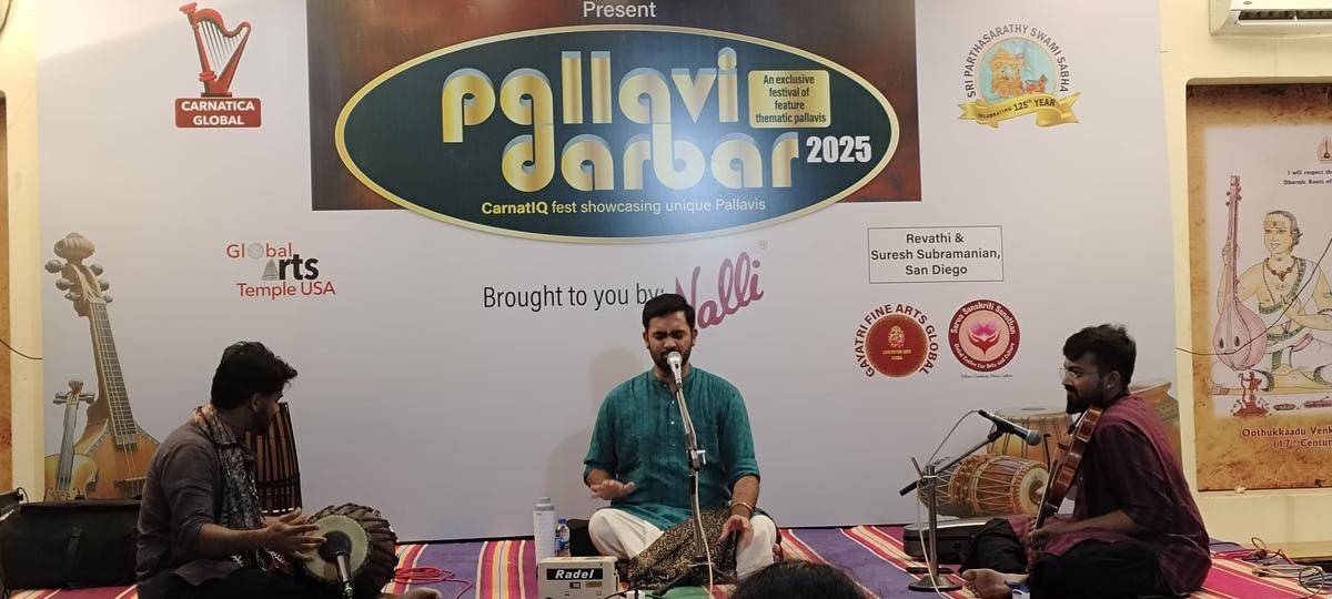Ashwath Narayanan presented a four-raga pallavi, that had been composed with the help of ChatGPT. Ashwath Narayanan presented a four-raga pallavi, that had been composed with the help of ChatGPT.