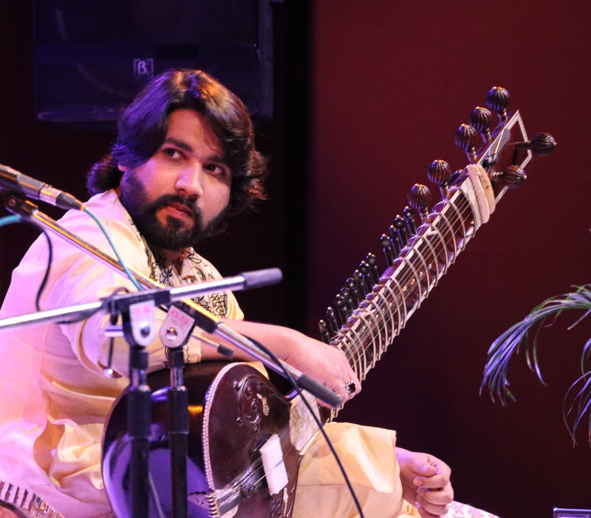 Adnan Khan performing at the Pt. Bhimsen Joshi tribute festival that took place in New Delhi, in 2023.
