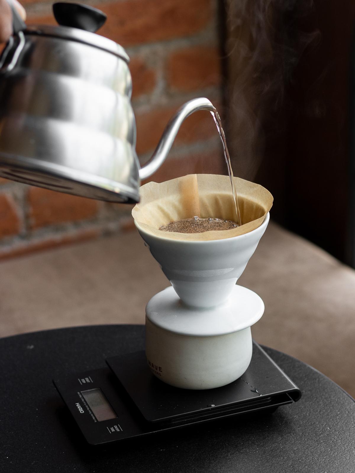 A pour-over brew