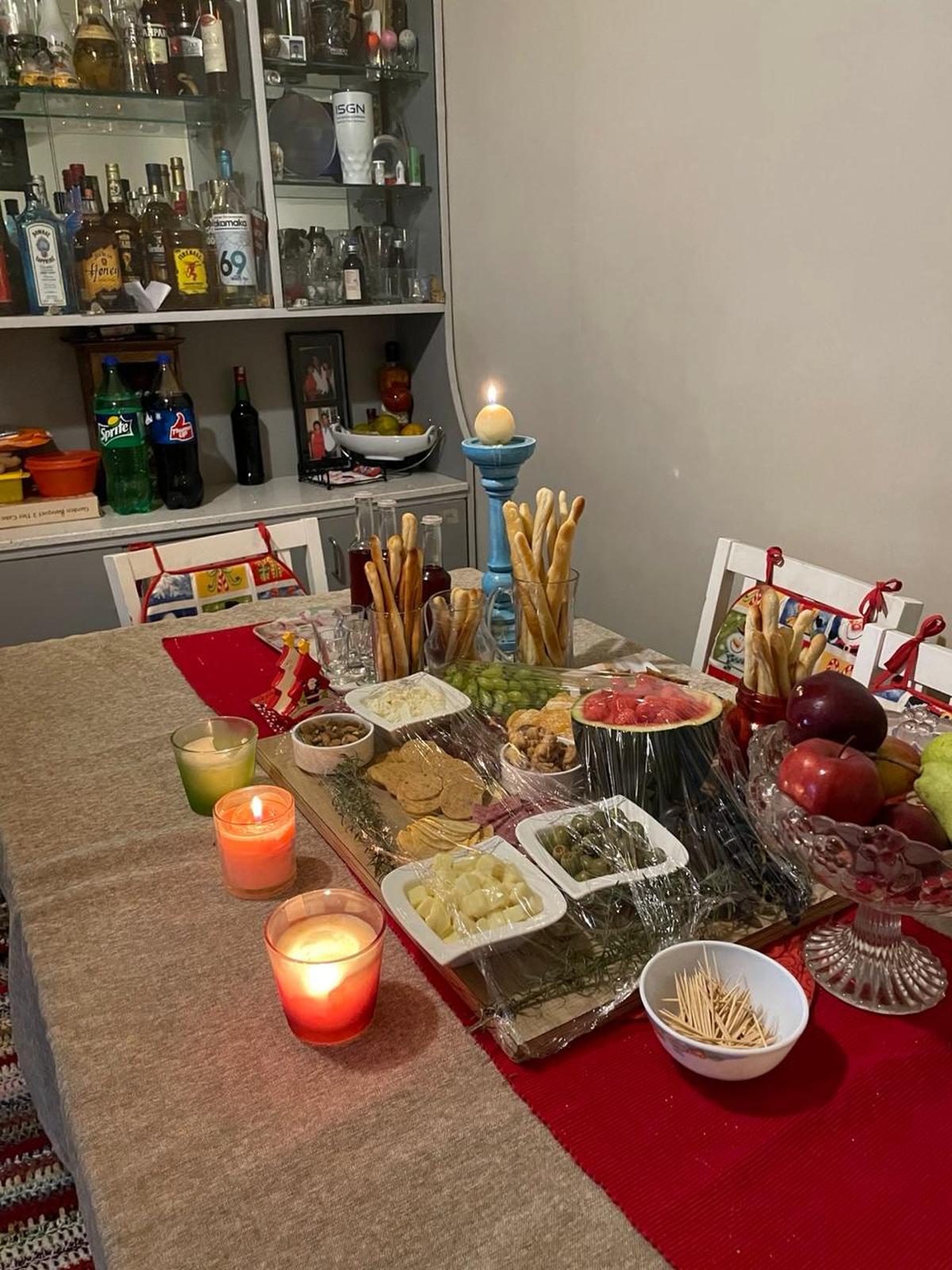 Table set for Christmas at Clive VanBuerle’s home