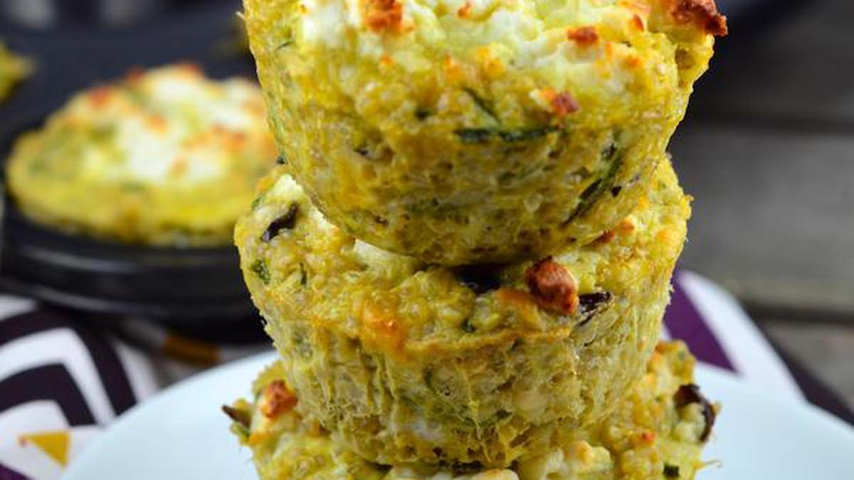 Savoury muffins, a tasty snack with cheese and zucchini