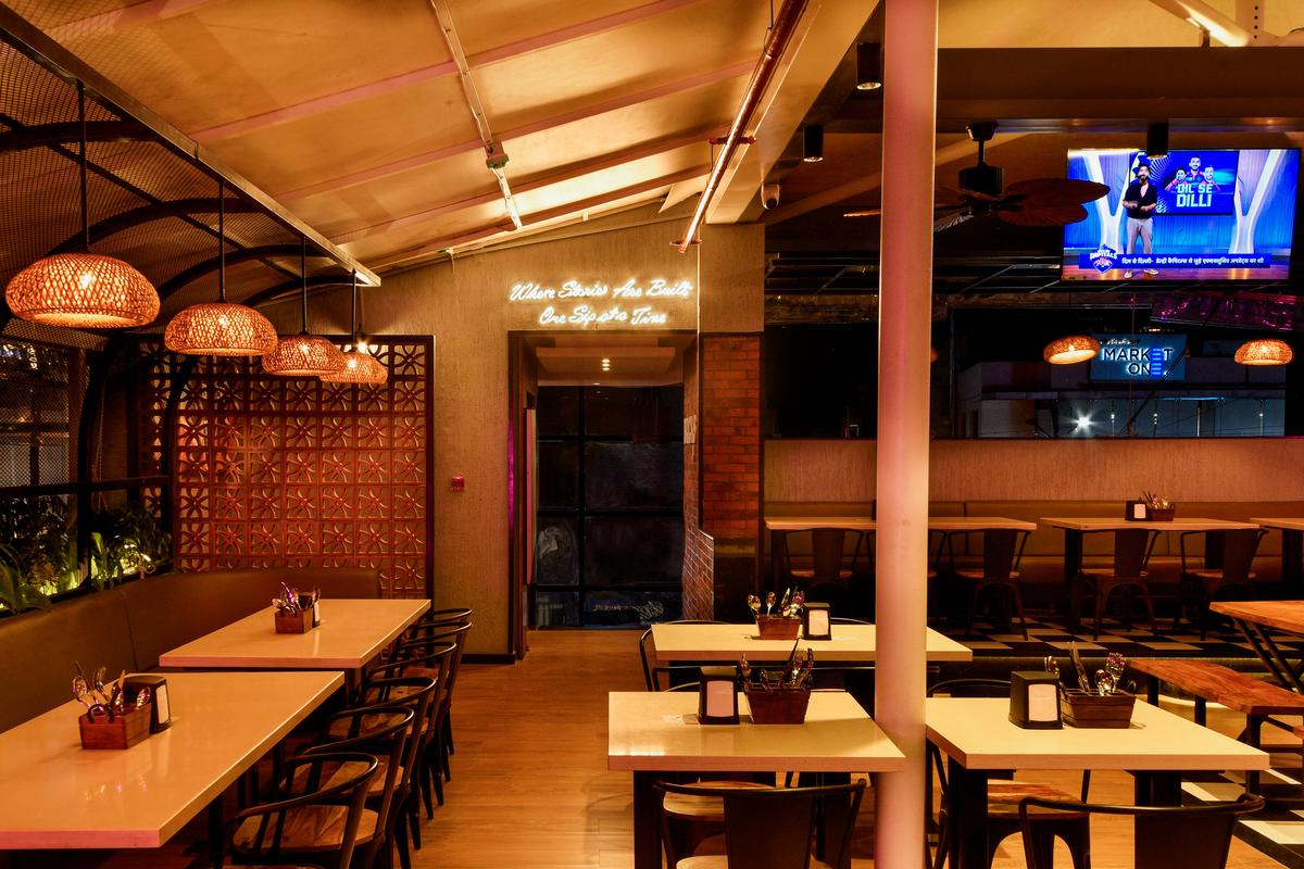 The interiors of Bricks bar and kitchen 
