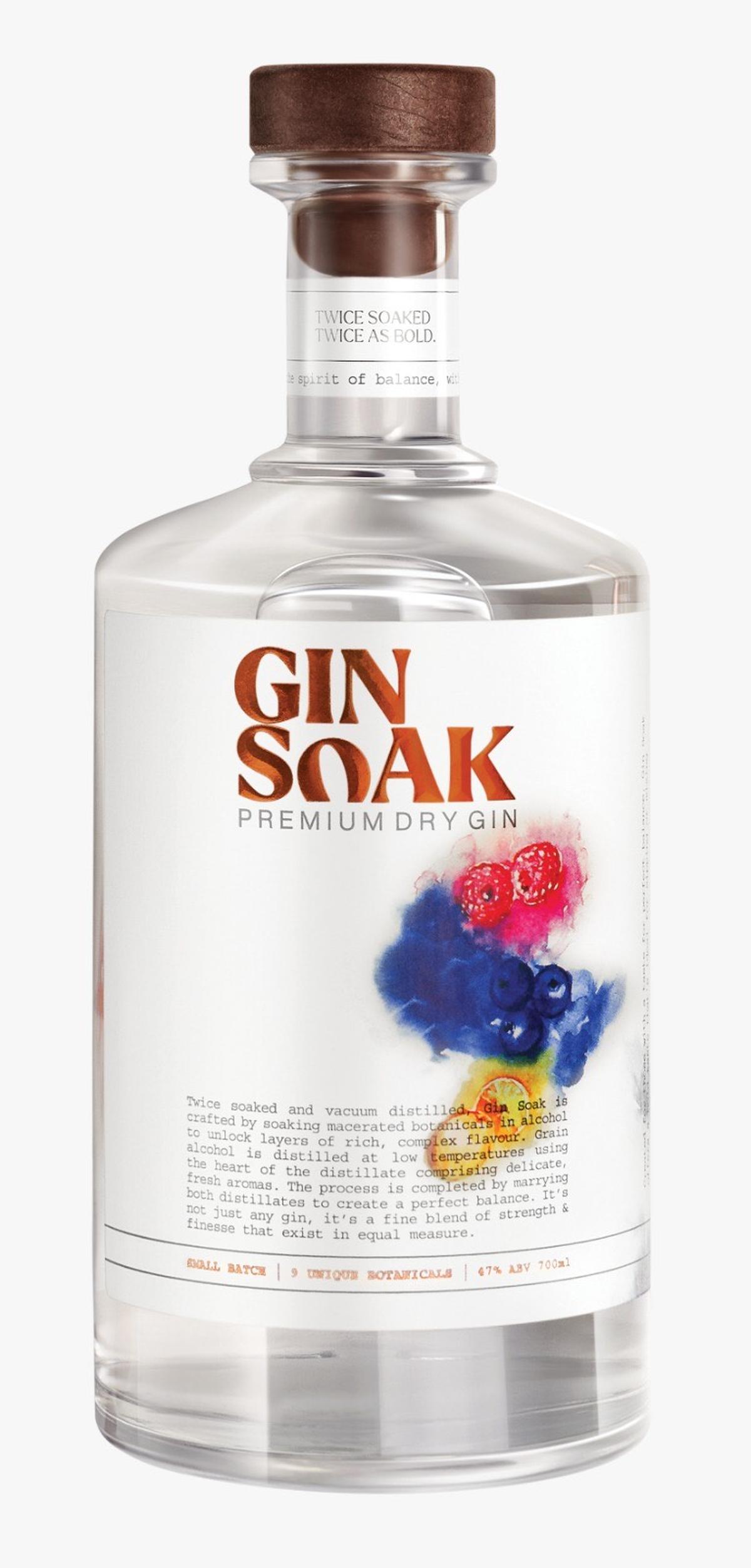 Gin Soak Premium Dry Gin, by Ardent Alcobev