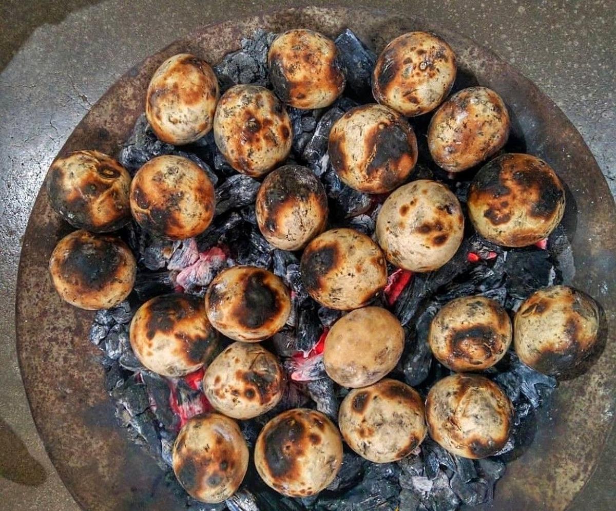 Littis being made on charcoal 