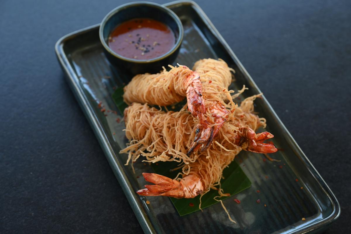 Kataifi prawns