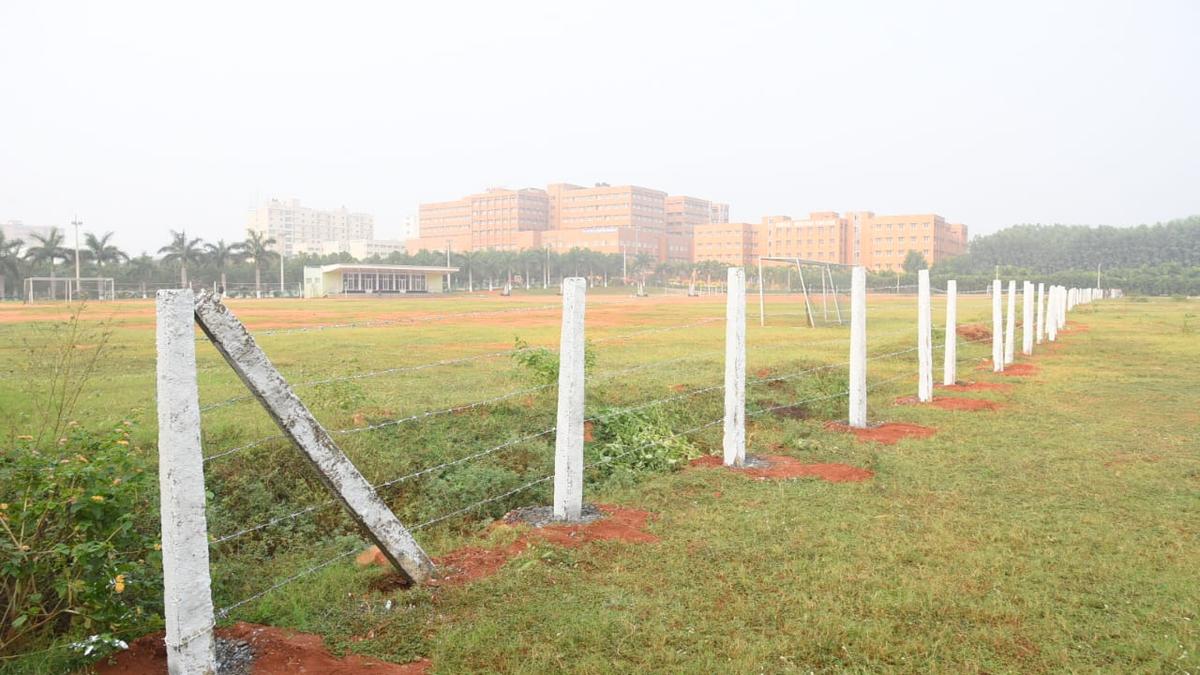 Revenue dept take up fencing of land allegedly encroached by GITAM