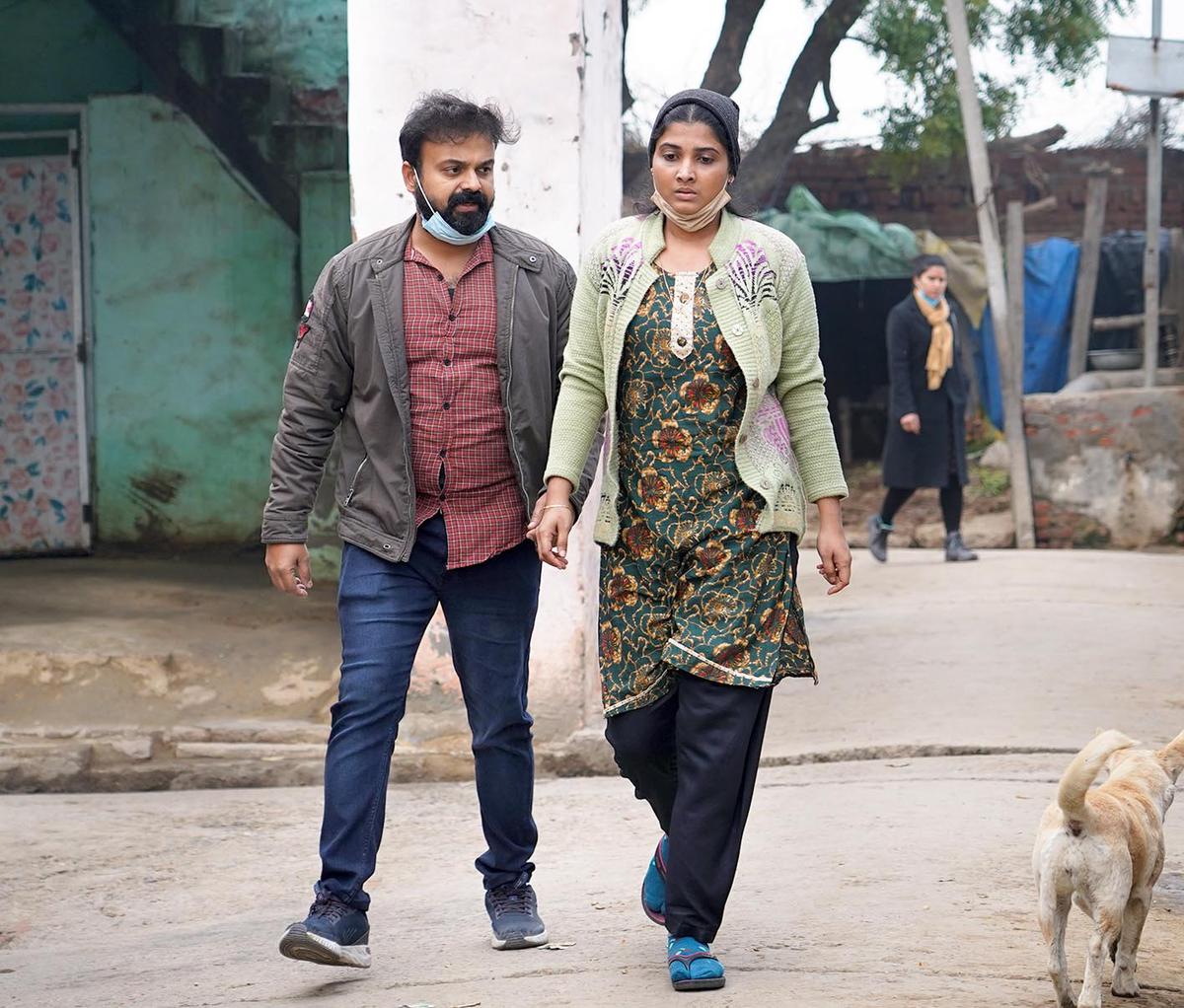 Kunchacko Boban and Divyaprabha in Mahesh Narayanan’s Ariyippu. Kunchacko Boban and Mahesh are co-producers of the film.