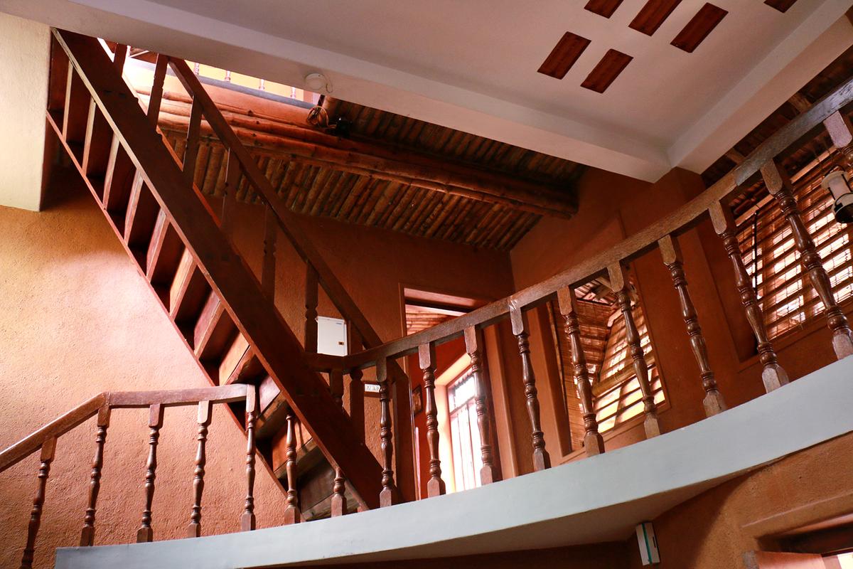 The interiors of a house built by Laurie Baker in Thiruvananthapuram. 