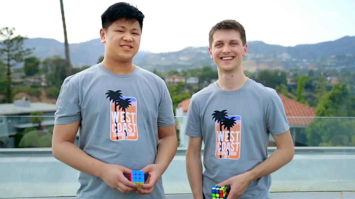 Speedcubing champions Max Park (left) and Feliks Zemdegs.