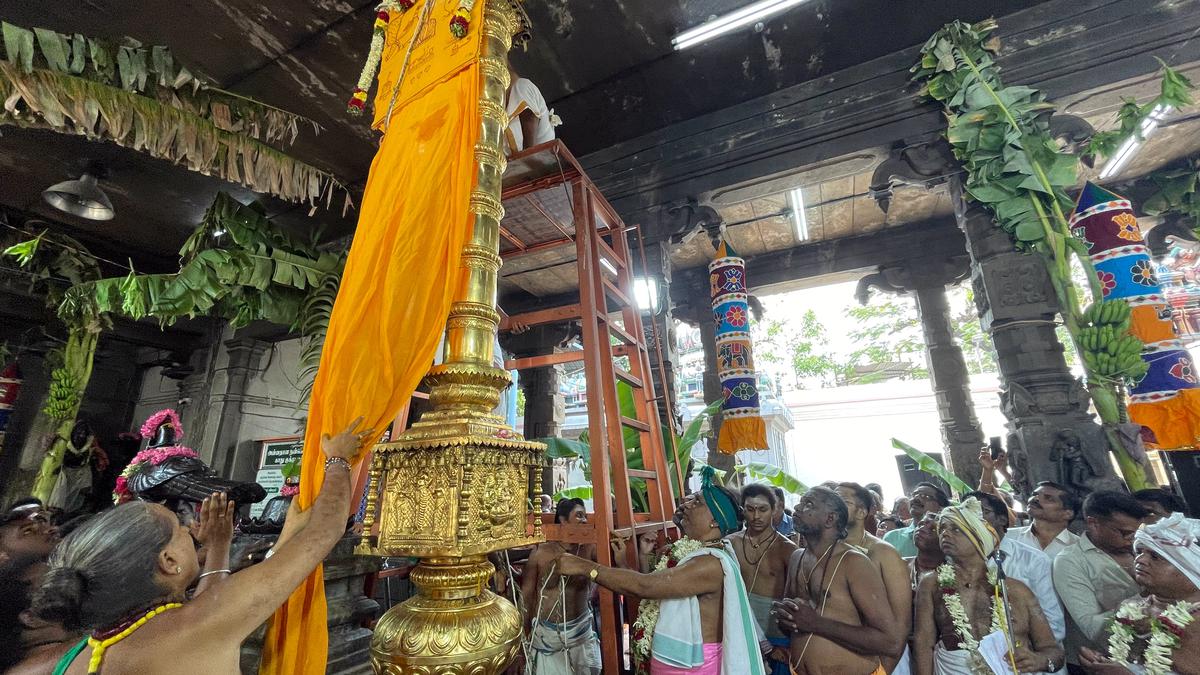 ‘Panguni Uthiram’ festival begins with flag hoisting at Palani