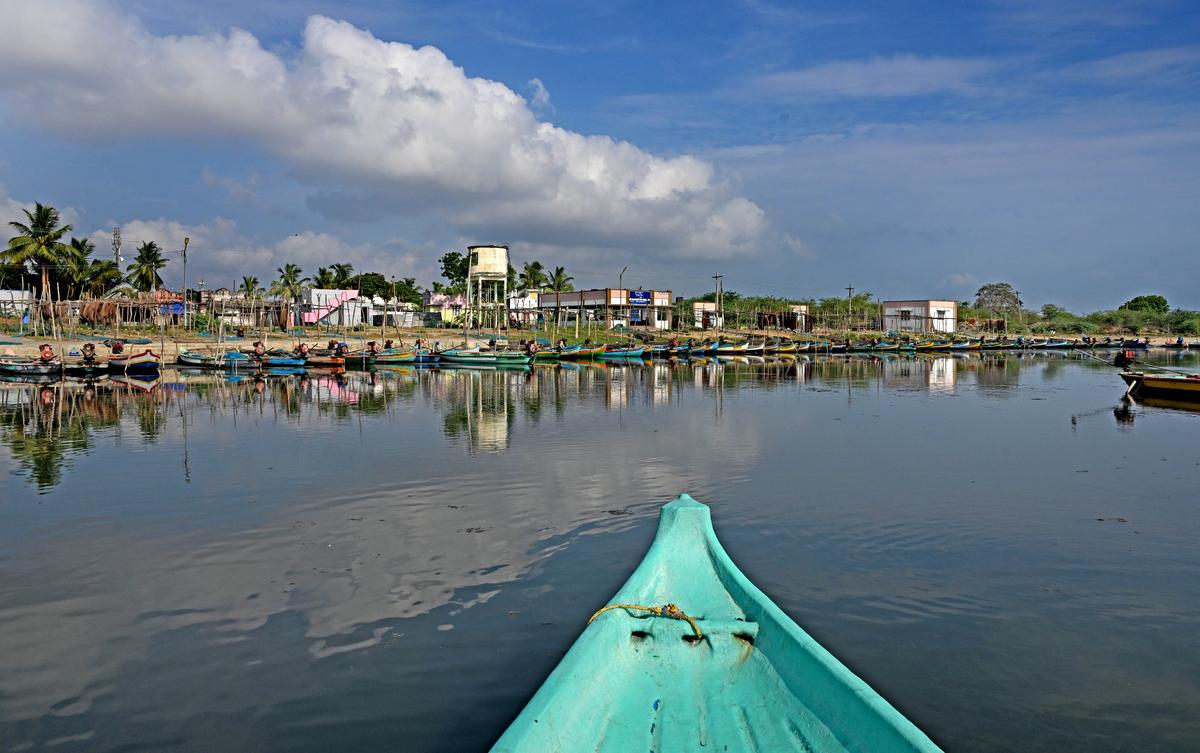 A view of the Annamalaicheri fishing hamlet near Pulicat Lake A view of the Annamalaicheri fishing hamlet near Pulicat Lake