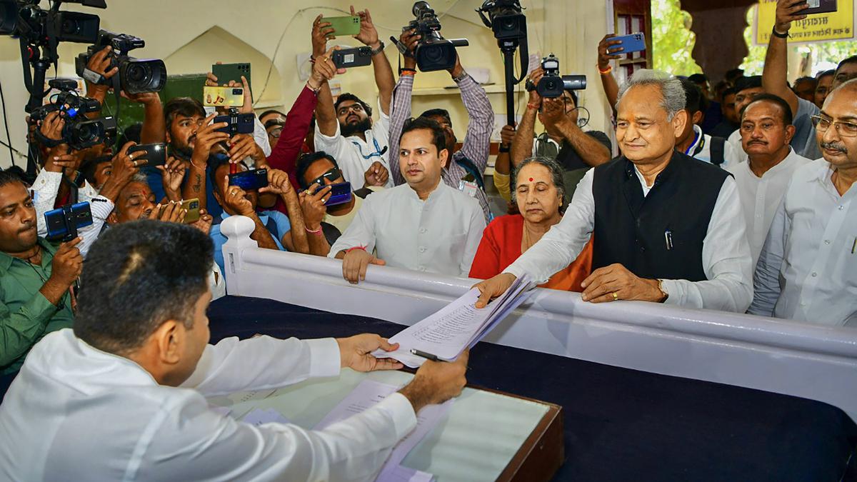 Rajasthan Assembly polls | Ashok Gehlot files nomination papers from Sardarpura seat
