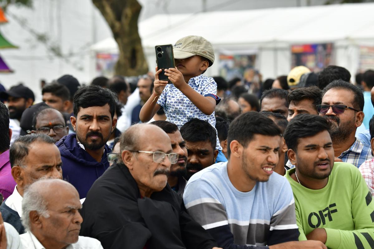 Spectators at the Bengaluru Kambala held at the Palace Grounds. 