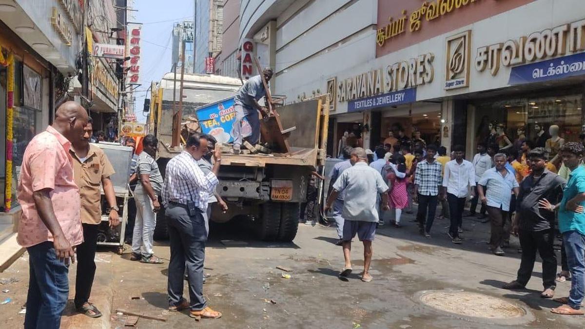 Chennai Corporation focuses on removal of unauthorised hawkers in commercial zones