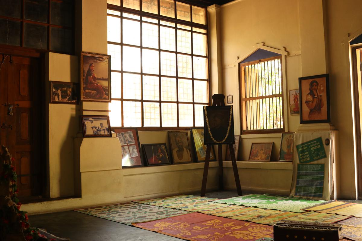 The easel used for Raja Ravi Varma in his studio at Kilimanoor Palace.
