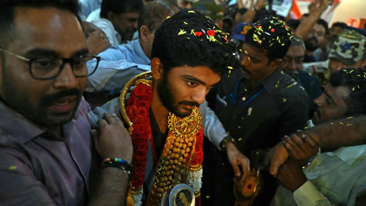 World champion Gukesh arrives in Chennai to warm welcome