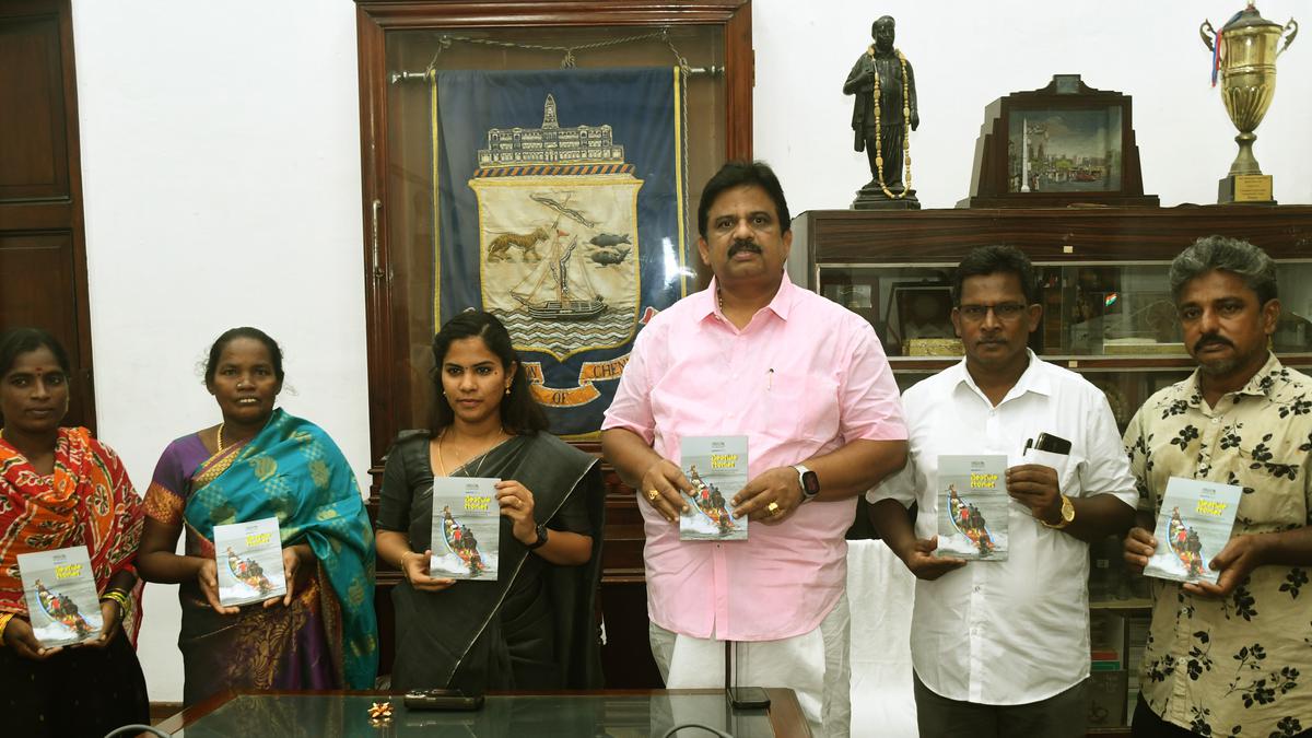 Chennai Mayor R. Priya launches Seaside Stories, a book on Chennai’s fishing community