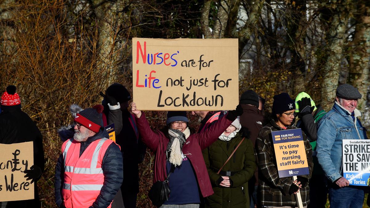 U.K. nurses join wave of strike action to demand better pay