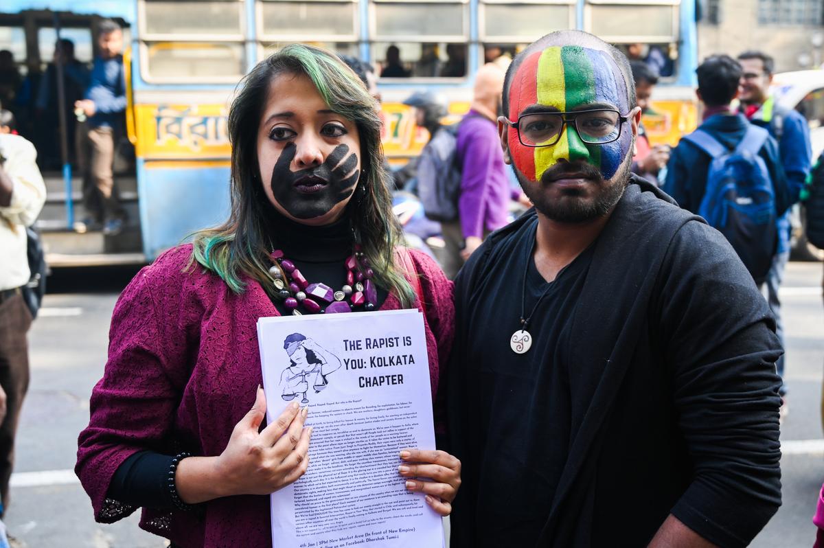 At a Pride walk in Kolkata.