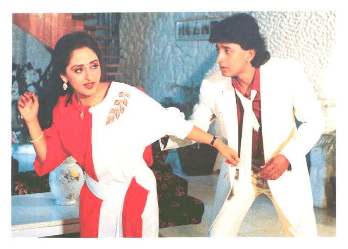 Jaya Prada and Mithun Chakraborty in 'Pyar ke Do Pal'.....in the typical commercial tradition.