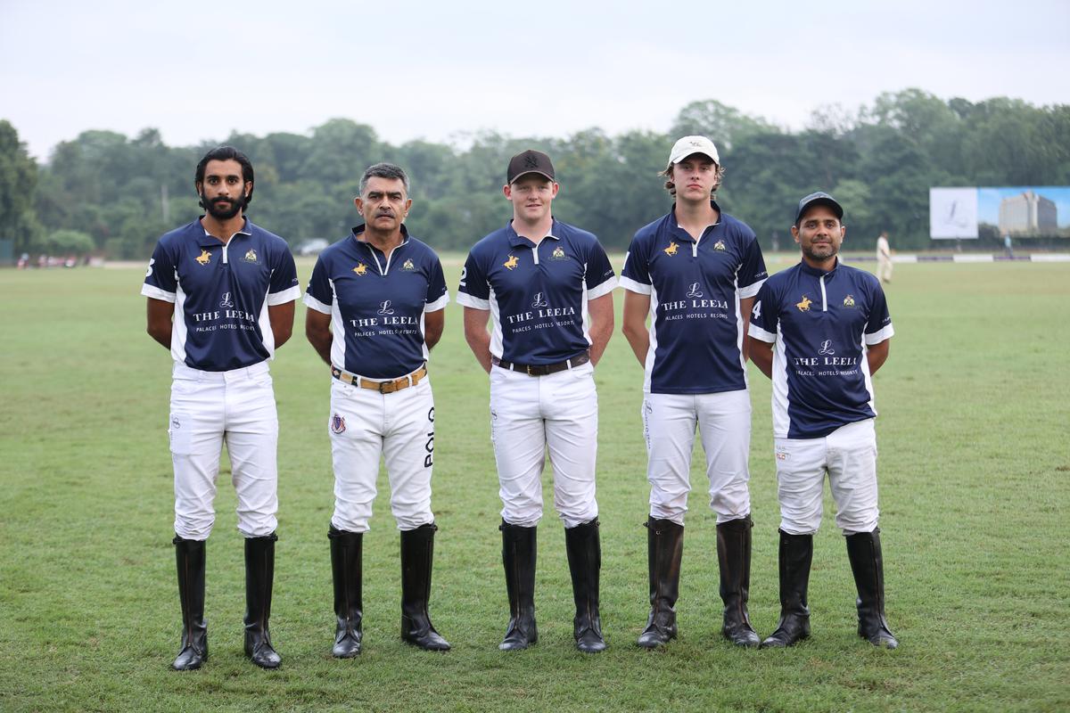 (From left) Sawai Padmanabh Singh, Major Adhiraj Singh (retired), Evan Power, Louis Ronksley and Abhimanyu Pathak of the Leela Team. To commemorate the tournament The Leela Palace Jaipur hosted a royal soiree and champagne afternoon tea. 
