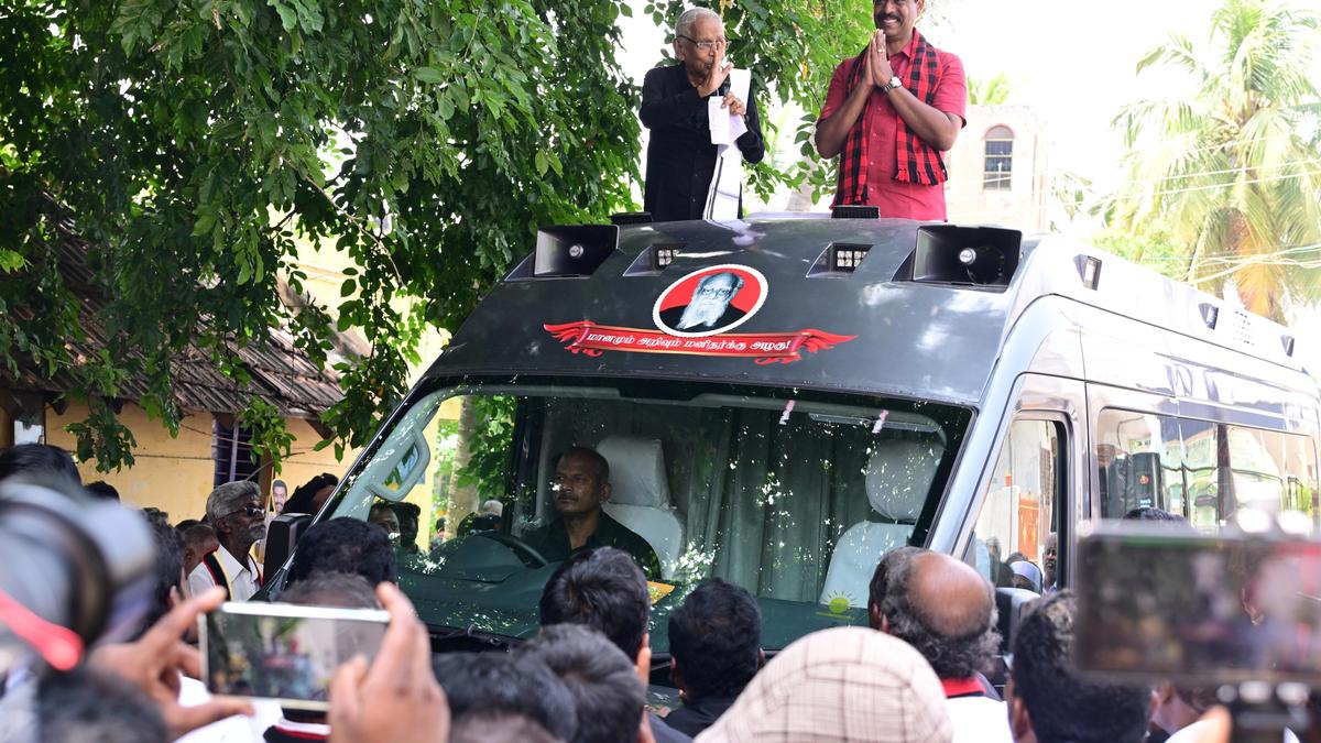 DK leader describes Stalin as a politician with humaneness; the country follows T. N. in welfare programmes