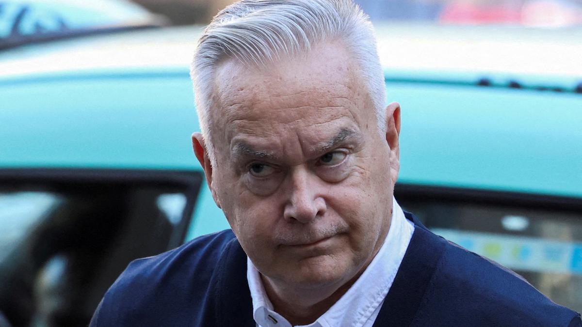 Former BBC presenter Huw Edwards arrives for sentencing hearing on indecent image charges