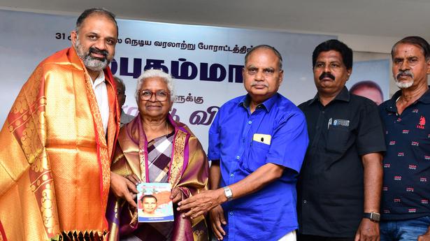 Arputham Ammal felicitated at function held in Coimbatore