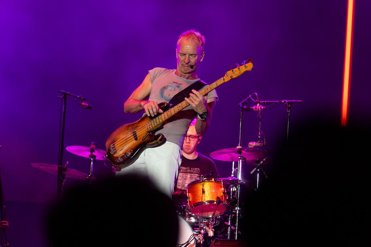 Sting performing at Lollapalooza 2024