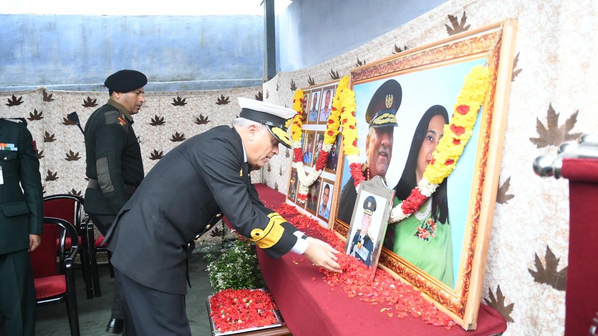 Floral tributes paid at helicopter crash site in Nanjappa Chatram near Coonoor&nbsp;