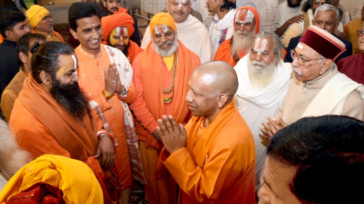 Adityanath prays at Ram Temple in Ayodhya on first anniversary of Ram Lalla idol consecration