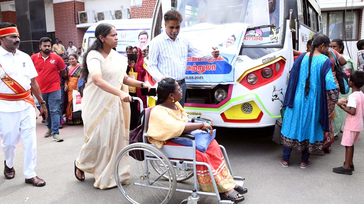 Collector flags off educational tour for differently abled students in Salem