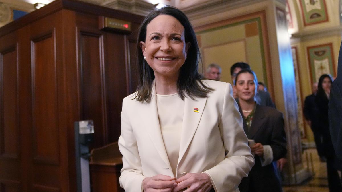 Venezuela's Machado meets Trump, tells supporters they can count on him