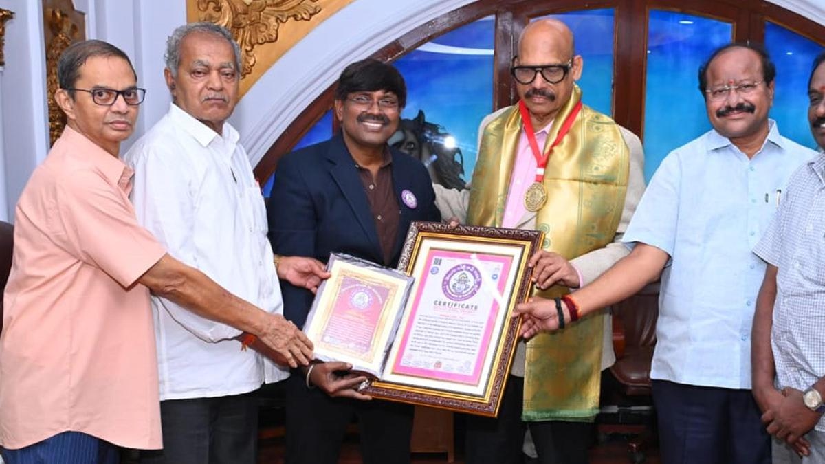 TGV Kalakshetram finds place in Telugu Book of Records for third time