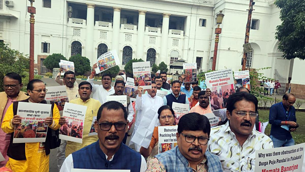 BJP MLAs stage walk out from Assembly for not allowing motion on attack during festivals