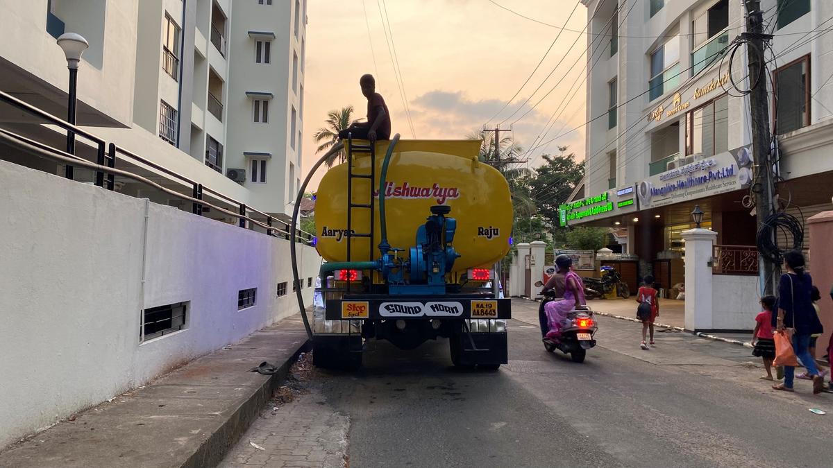 Bulk flow meters fixed to main pipeline at Padil, Ramalkatte to supply drinking water to Mangaluru