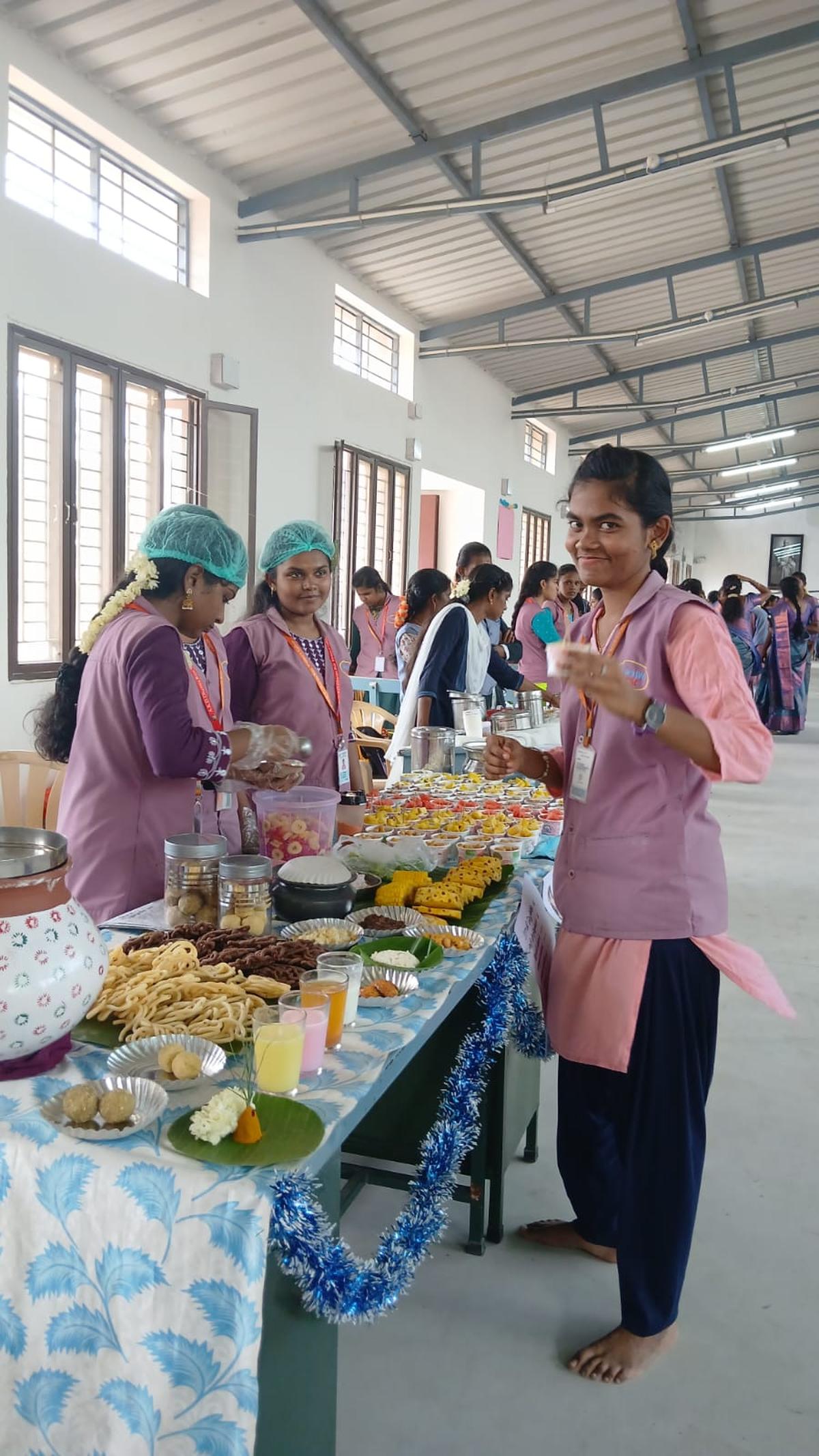 A Traditional food festival was organised at A.K.D. Dharmaraja Women’s College.