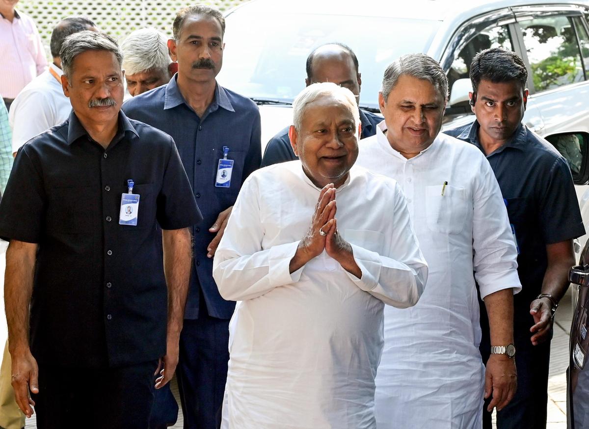 Bihar Chief Minister Nitish Kumar takes oath as Rajya Sabha member