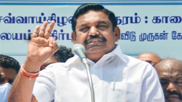 Palaniswami opposes Andhra’s plan to increase capacity of Pullur check dam