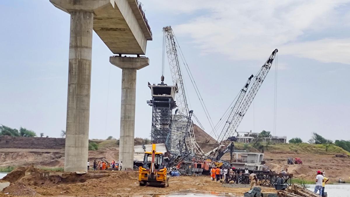 Part of under-construction bridge collapses in Uttar Pradesh during storm; six killed, 2 feared trapped