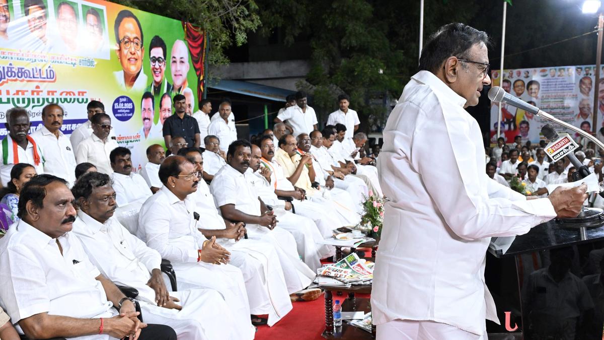 BJP govt. for the rich, divides poor on religious lines, says P. Chidambaram