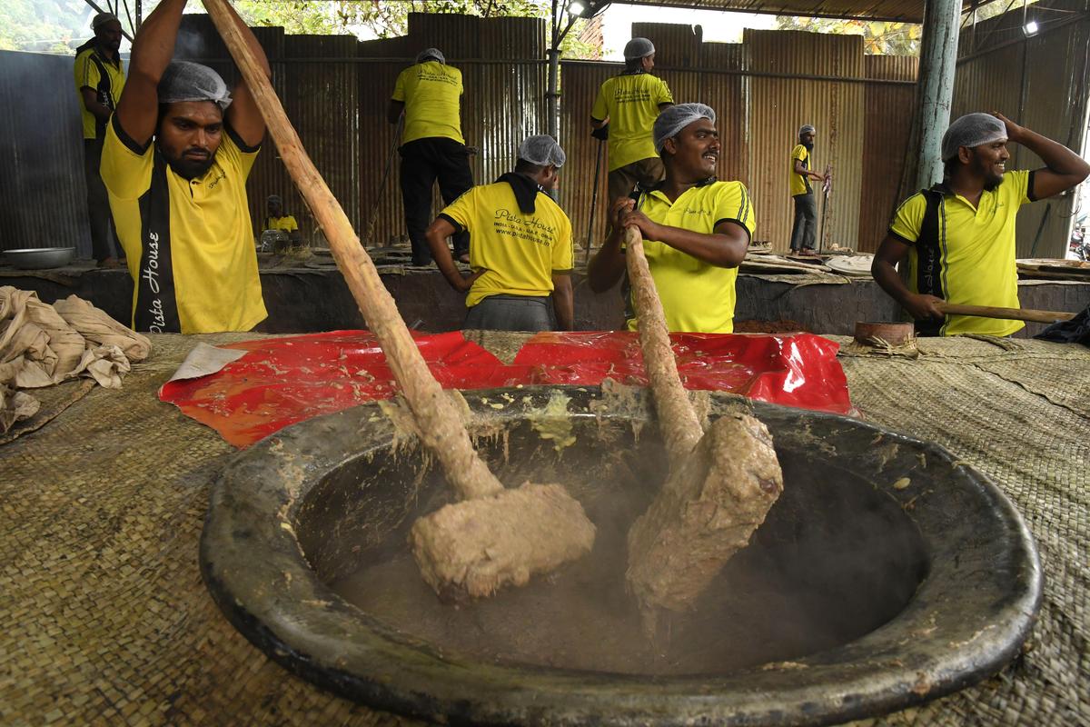 Haleem being prepared Haleem being prepared