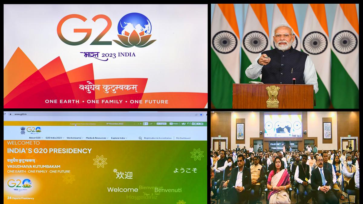 PM Modi Unveils Logo, Theme, Website Of G20 Presidency - The Hindu