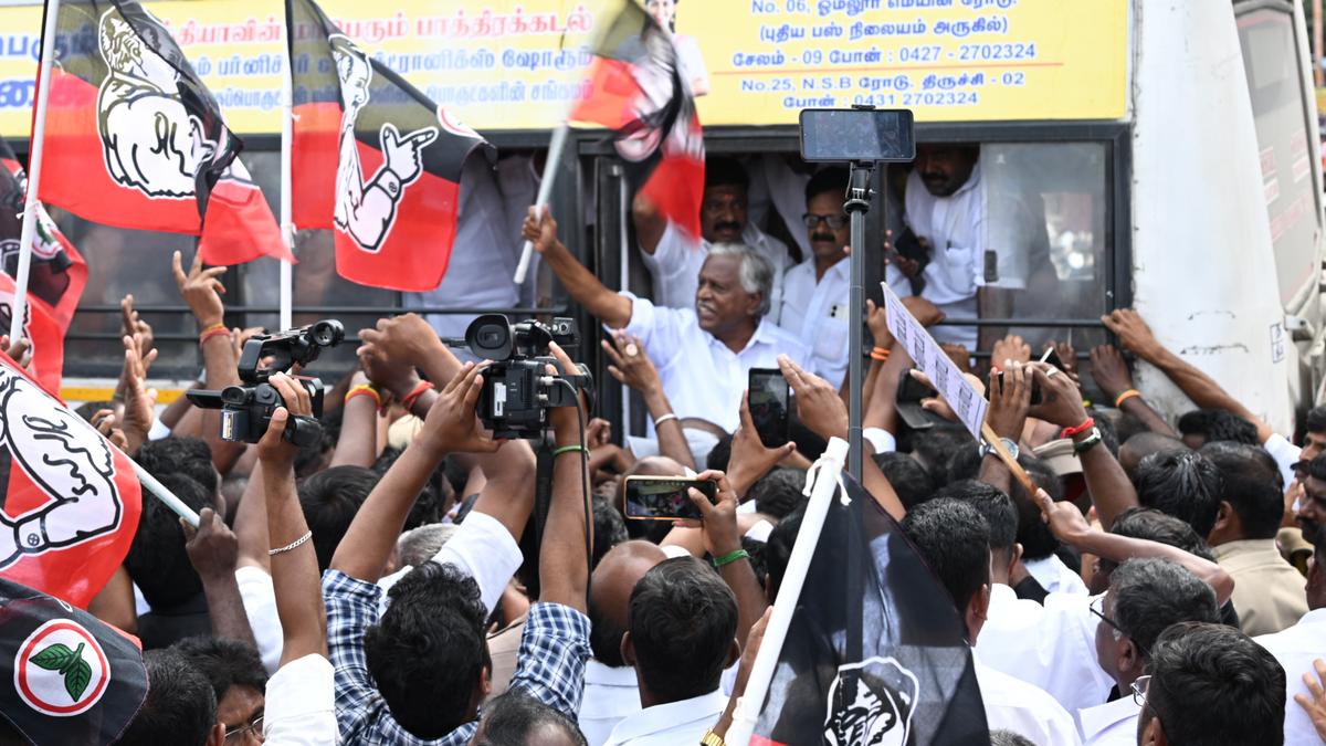 AIADMK’s deputy general secretary K.P. Munusamy arrested during protest against Anna University incident