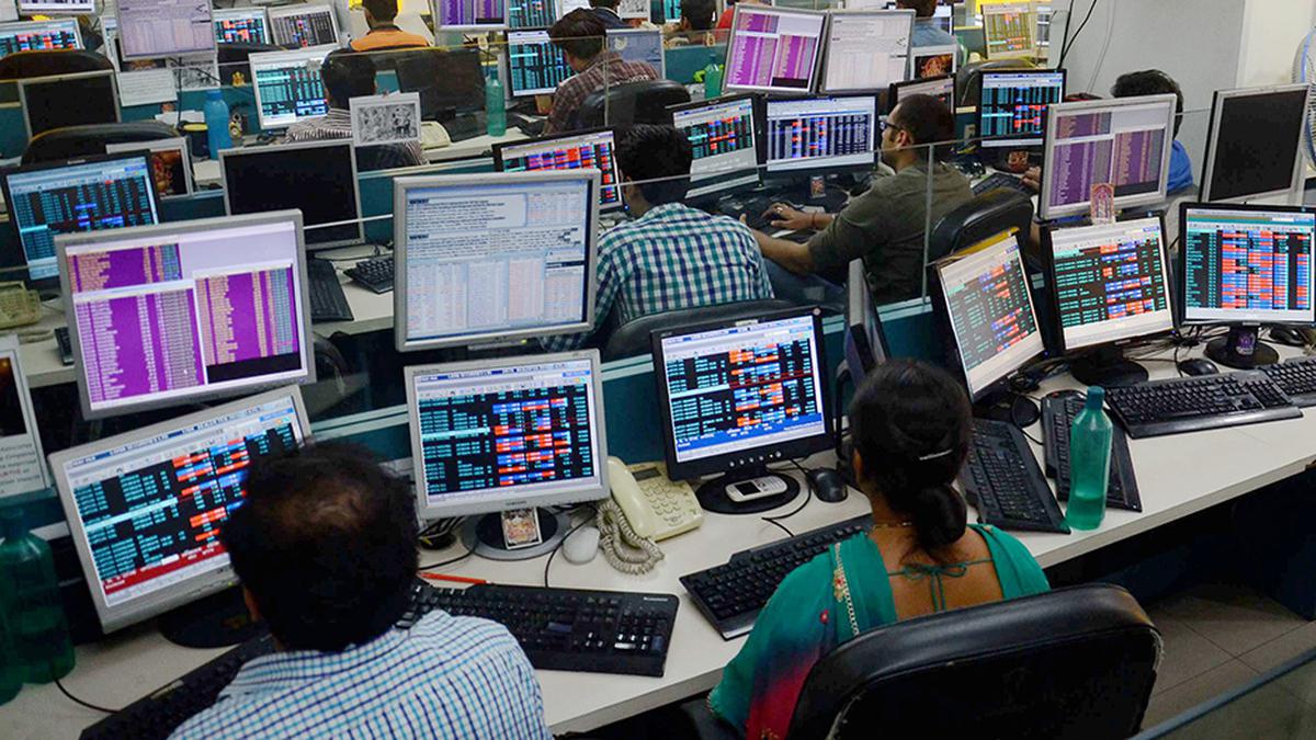 Markets retreat from record highs; Sensex falls 216 points