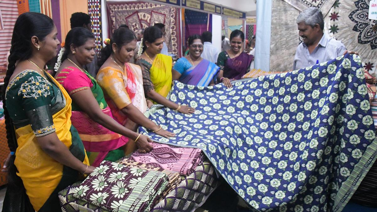 Statelevel handloom exhibition begins in Erode The Hindu