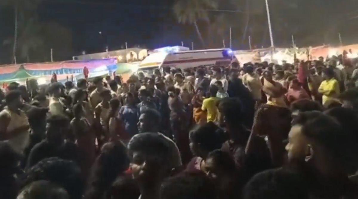 An ambulance carries injured after a stampede broke out during a temple festival, in Shirgao village, around 40 km away from Panaji, Goa. An ambulance carries injured after a stampede broke out during a temple festival, in Shirgao village, around 40 km away from Panaji, Goa.