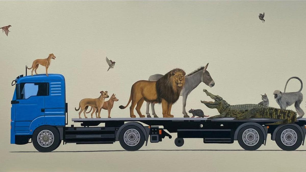 Inspired by Salvador Dali and René Magritte, Dushyant Patel comments on Indian society with his surrealist art